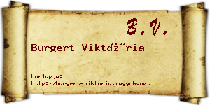 Burgert Viktória névjegykártya